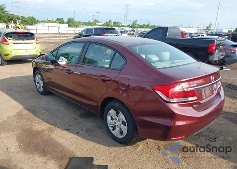 2014 Honda Civic Lx из США, поврежденный, VIN 19XFB2F54EE206424